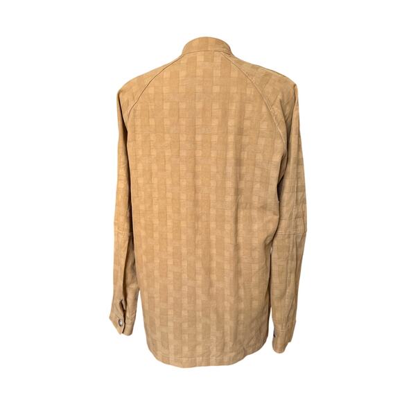 Simple by Trista Mustard Gold Marndarin Collar Chore Jacket Size Small - Picture 3 of 6